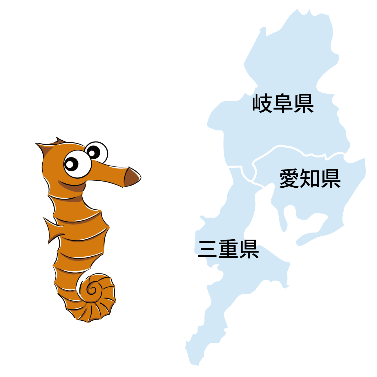 愛知三重岐阜の地図